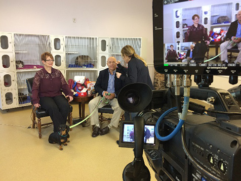 touch-ups between interviews