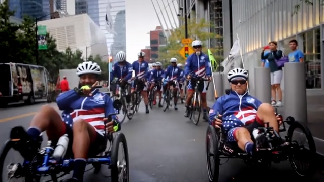 Veterans riding bikes