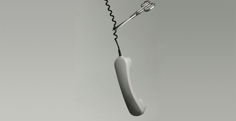 phone line being cut